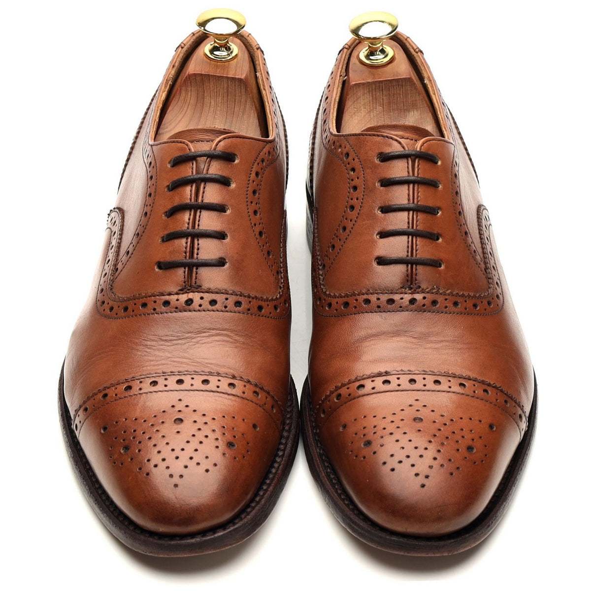 Charles Tyrwhitt Brown Leather Oxford Brogues UK 8