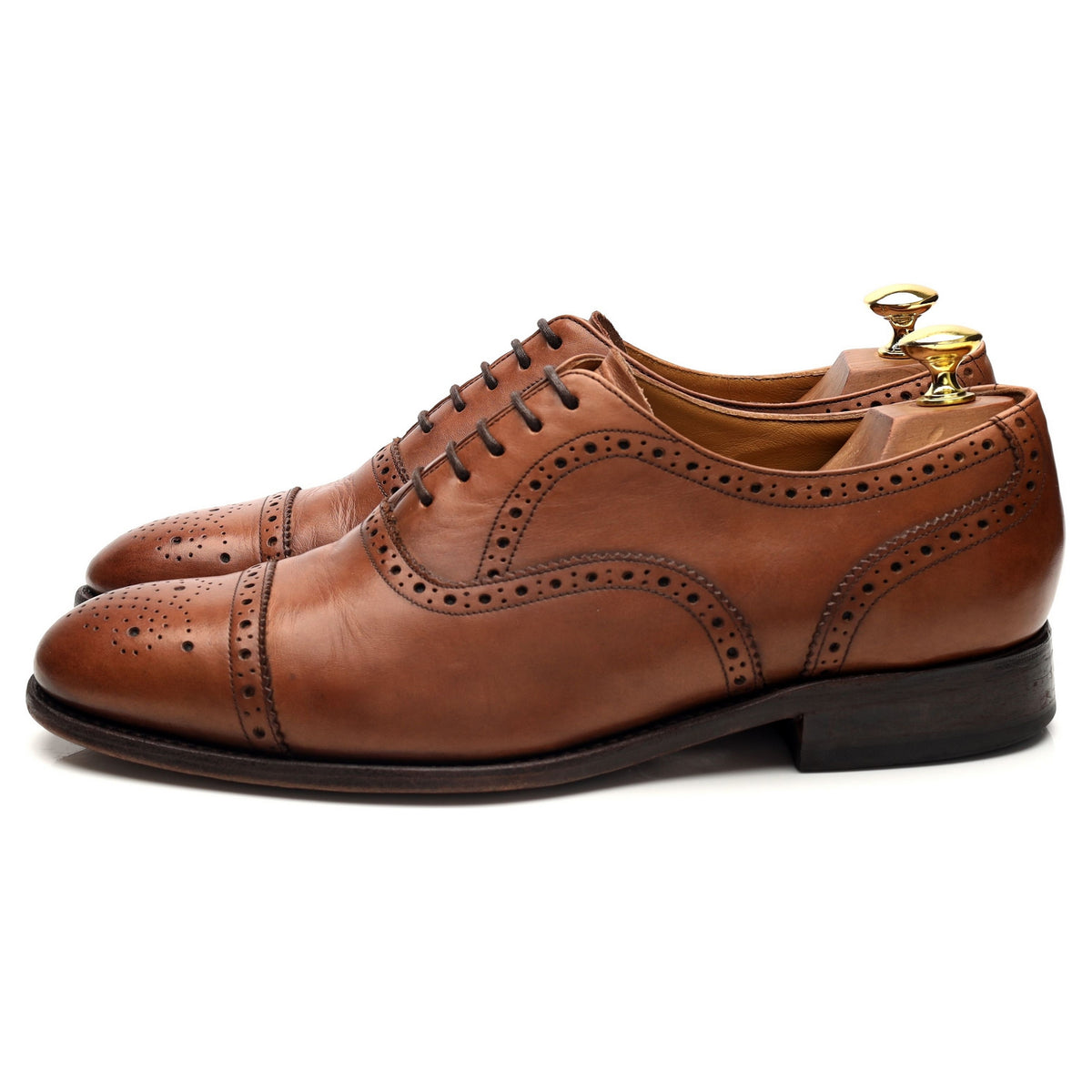 Charles Tyrwhitt Brown Leather Oxford Brogues UK 8