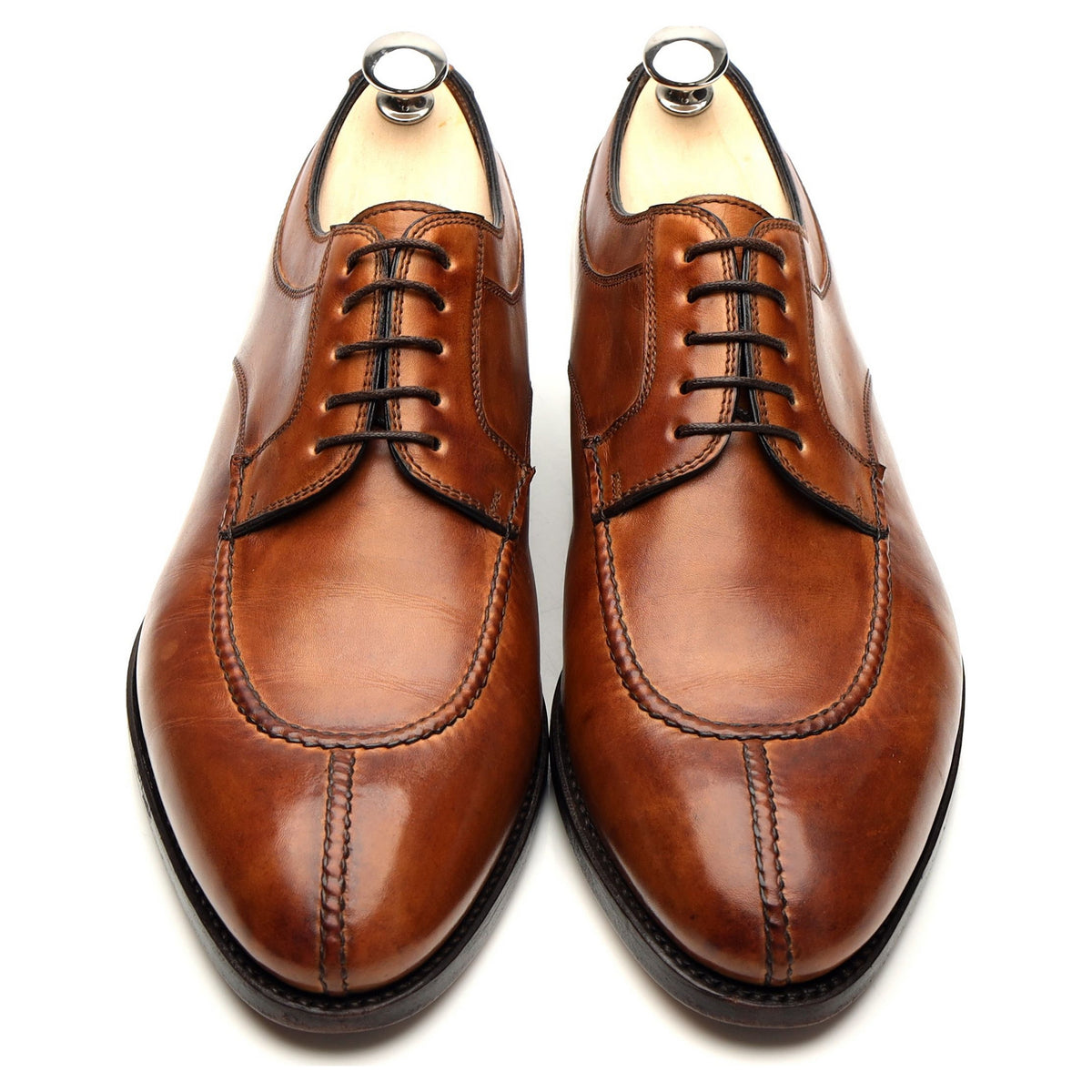&#39;Magnifico&#39; Tan Brown Leather Split Toe Derby UK 8.5 EU 42.5