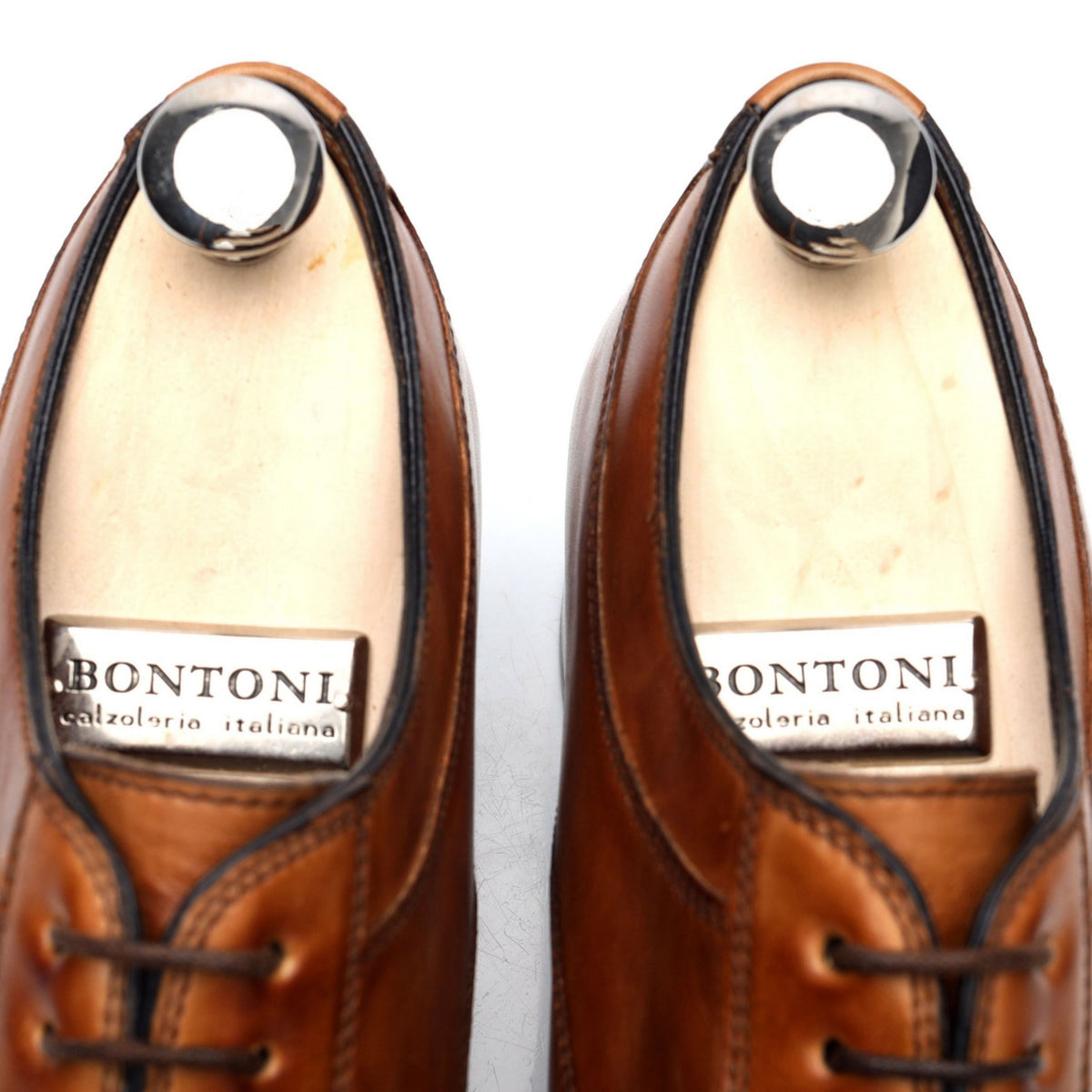 &#39;Magnifico&#39; Tan Brown Leather Split Toe Derby UK 8.5 EU 42.5