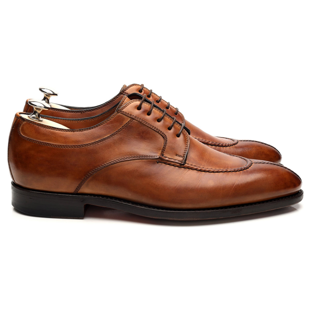 &#39;Magnifico&#39; Tan Brown Leather Split Toe Derby UK 8.5 EU 42.5