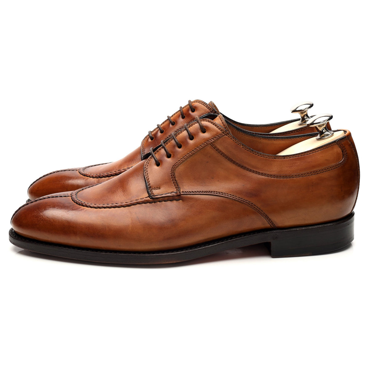 &#39;Magnifico&#39; Tan Brown Leather Split Toe Derby UK 8.5 EU 42.5