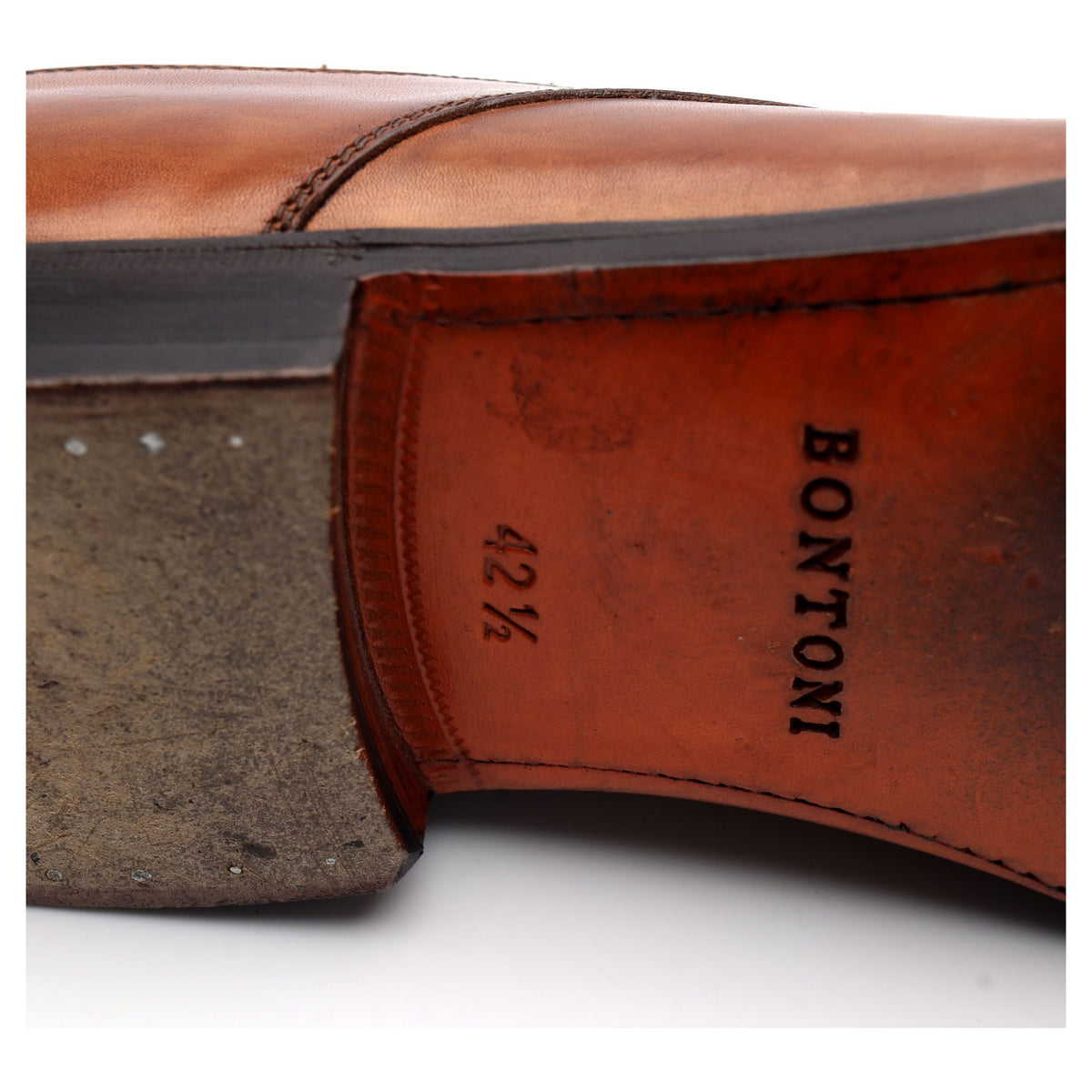 &#39;Magnifico&#39; Tan Brown Leather Split Toe Derby UK 8.5 EU 42.5