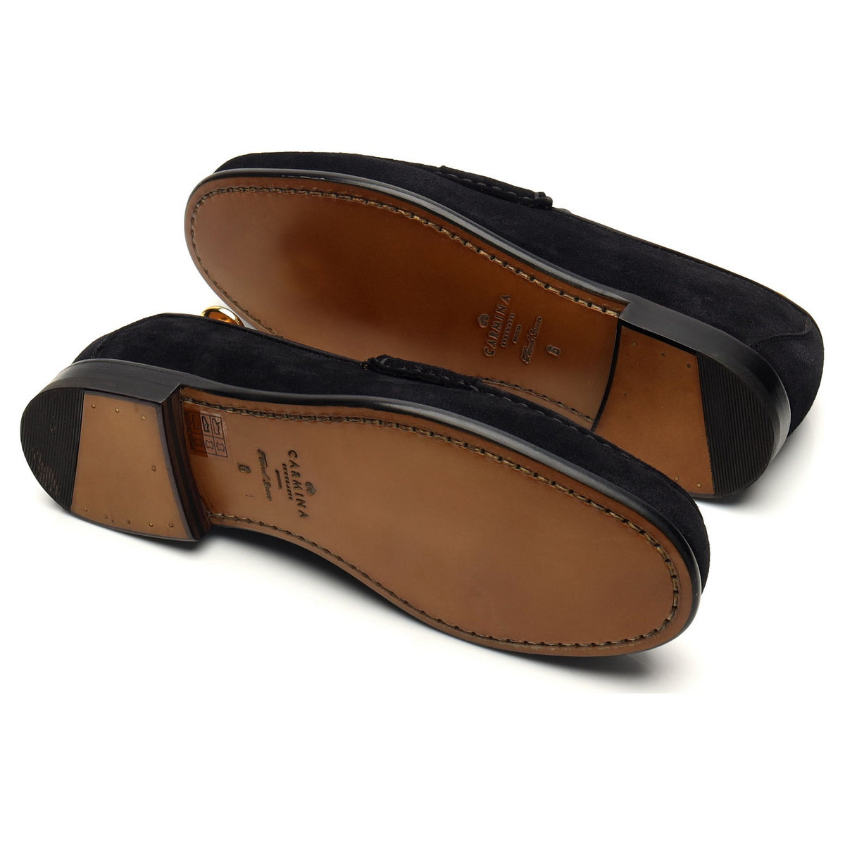 &#39;80746&#39; Black Suede Horesbit Loafers UK 6