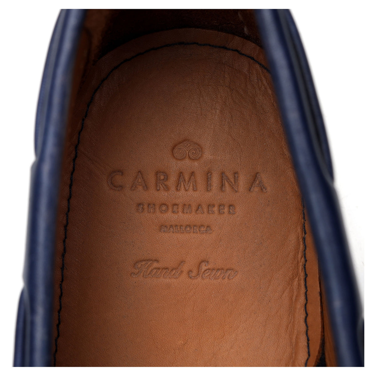&#39;80802&#39; Navy Blue Leather Driving Loafers UK 6 - 10