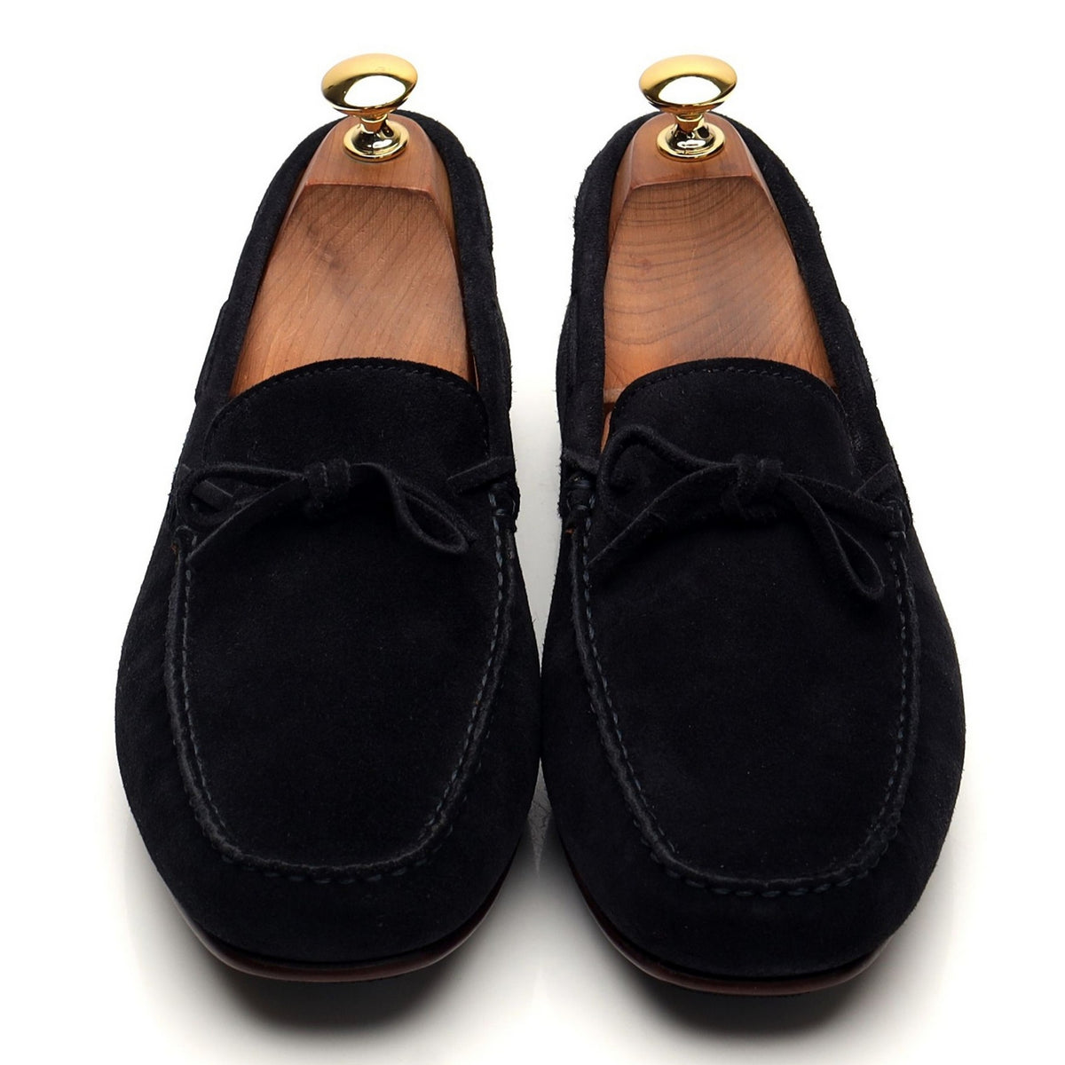 &#39;80802&#39; Navy Blue Suede Driving Loafers UK 7