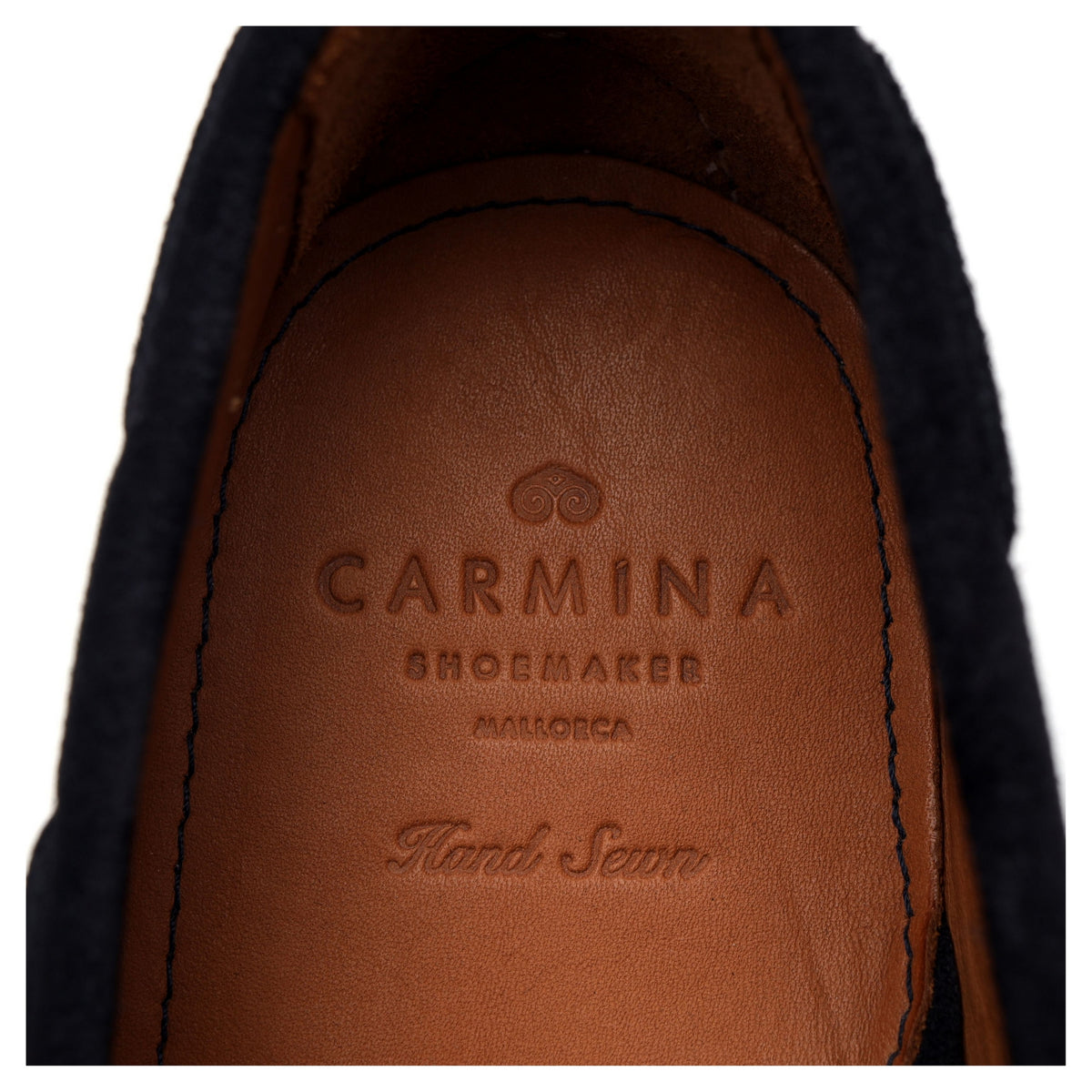 &#39;80802&#39; Navy Blue Suede Driving Loafers UK 7