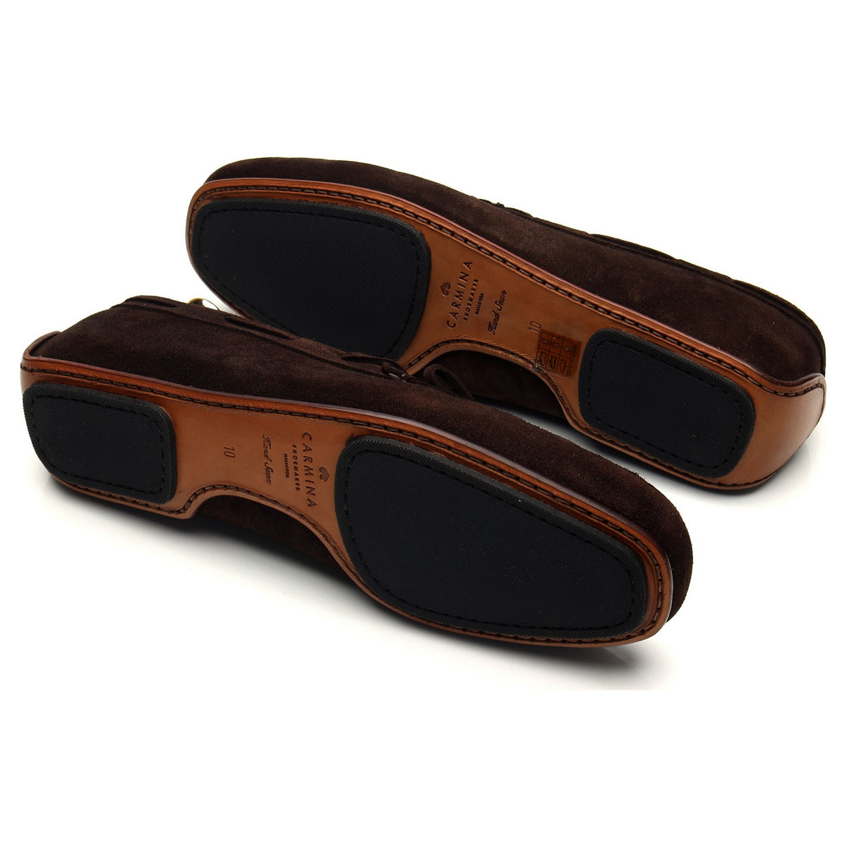 &#39;80802&#39; Dark Brown Suede Driving Loafers UK 9 - 10