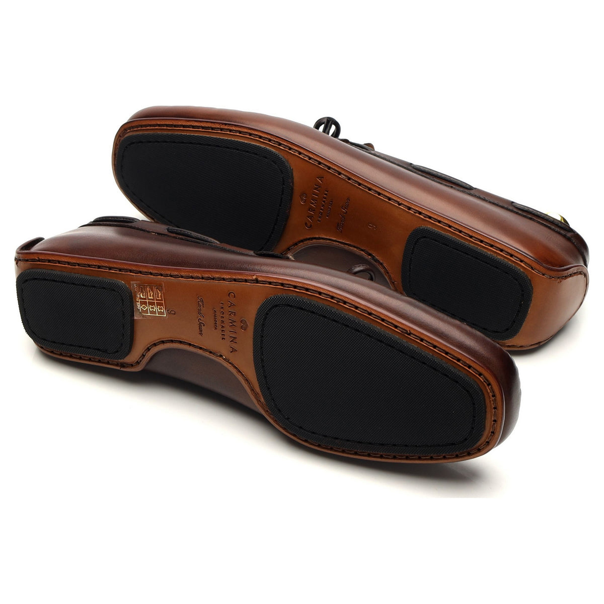 &#39;80802&#39; Brown Leather Driving Loafers UK 6 - 11