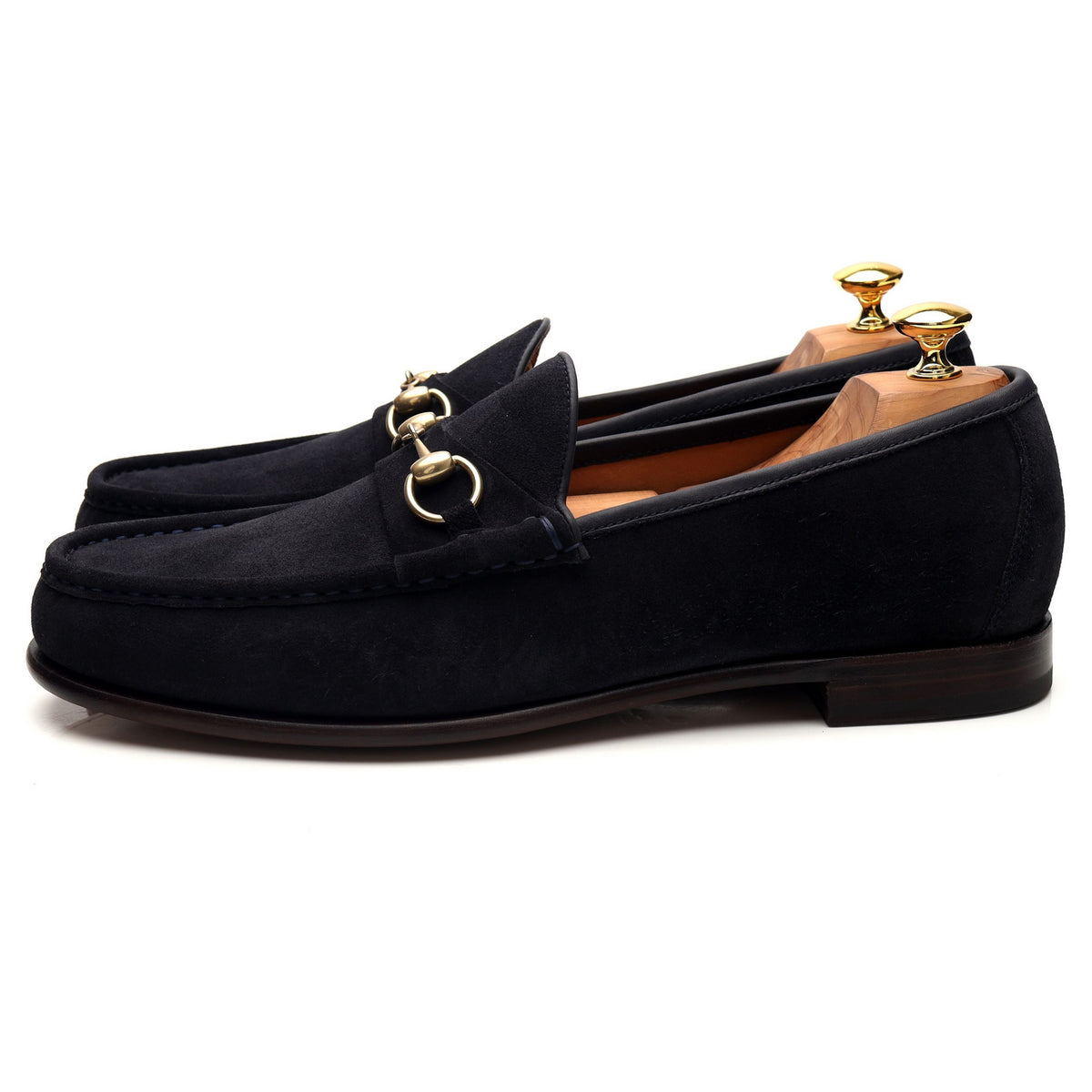 &#39;80746&#39; Navy Blue Suede Horesbit Loafers UK 8 - 11