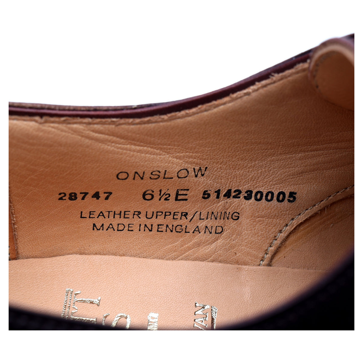 &#39;Onslow&#39; Burgundy Cordovan Leather Apron Derby UK 6.5 E
