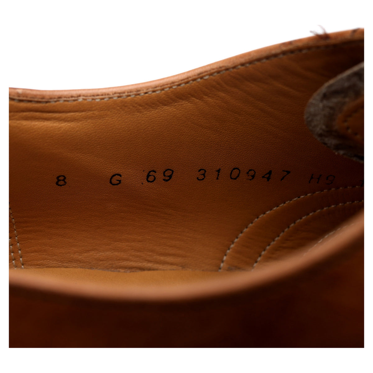 &#39;Wallace&#39; Tan Brown Leather Oxford Semi Brogues UK 8 G