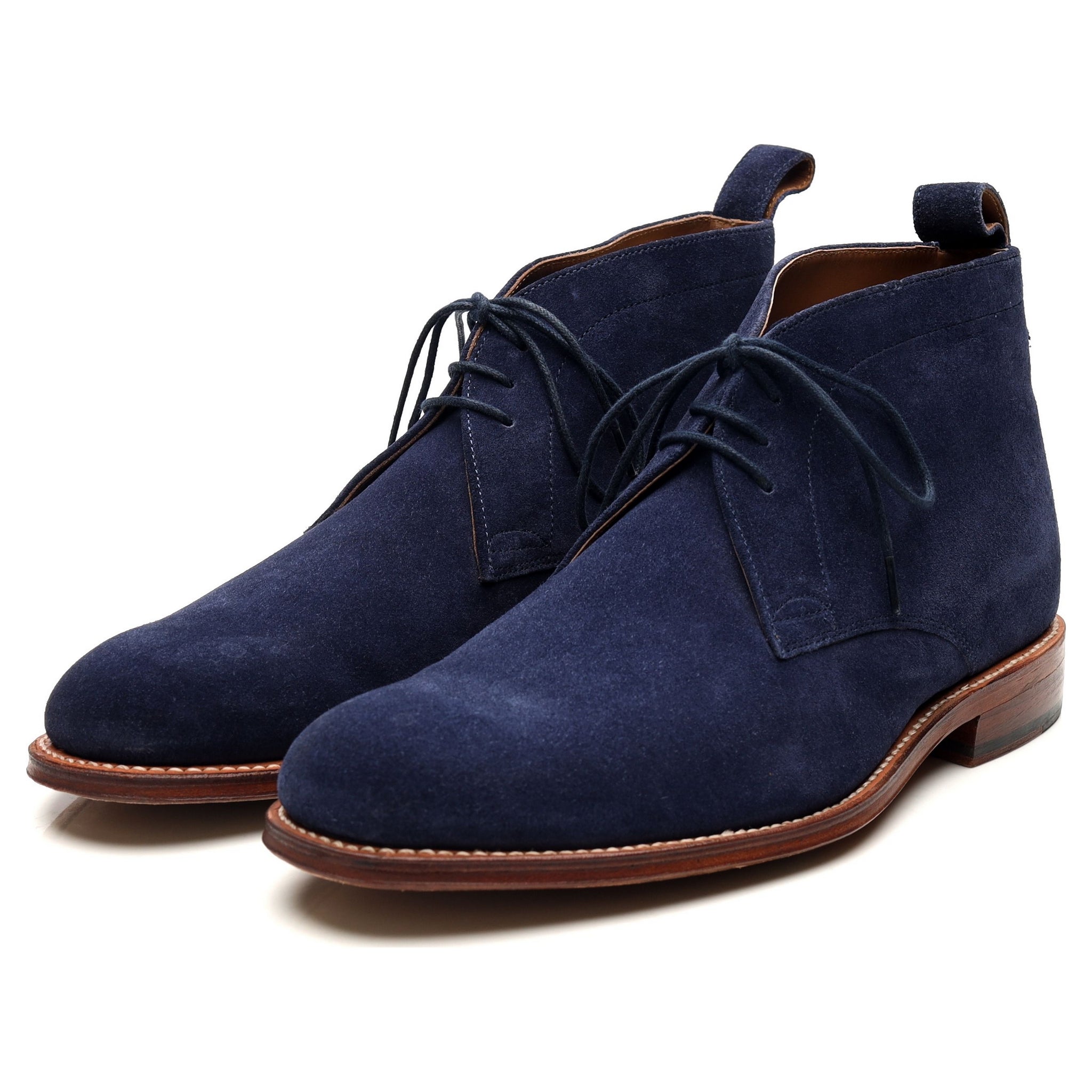 Mens blue store leather chukka boots