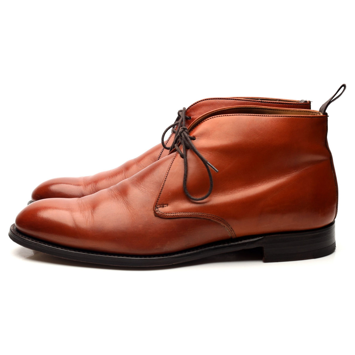 &#39;Jackie lll&#39; Tan Brown Leather Chukka Boots UK 8.5 F