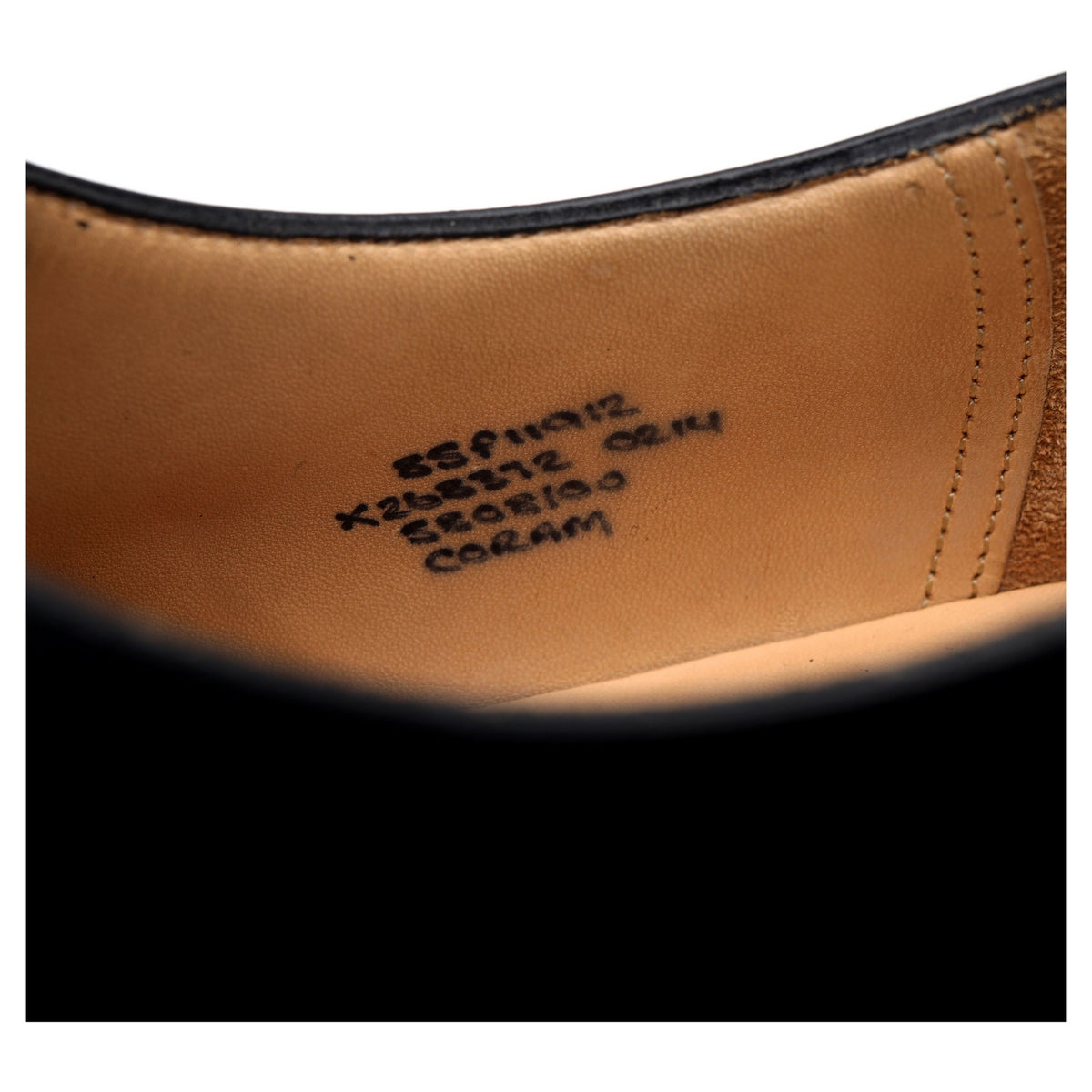 &#39;Coram&#39; Black Leather Derby UK 8.5 F