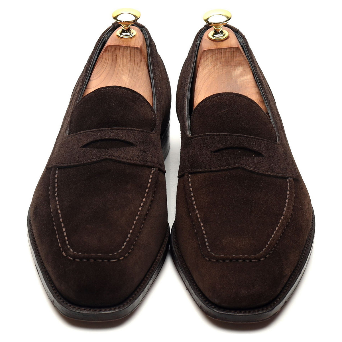 Imperial &#39;Saxon&#39; Dark Brown Suede Loafers UK 8.5 F