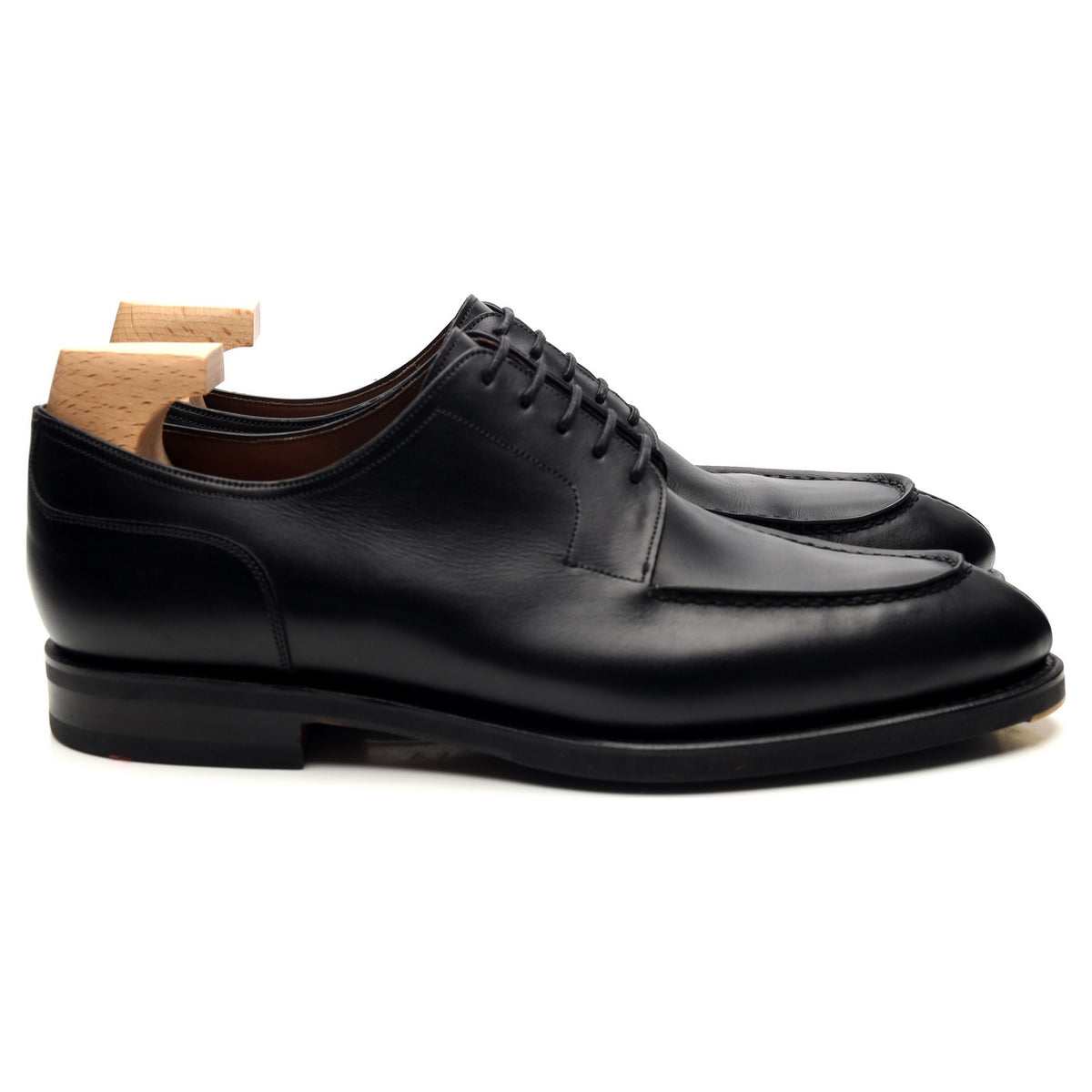 &#39;80883&#39; Black Leather Split Toe Derby UK 8