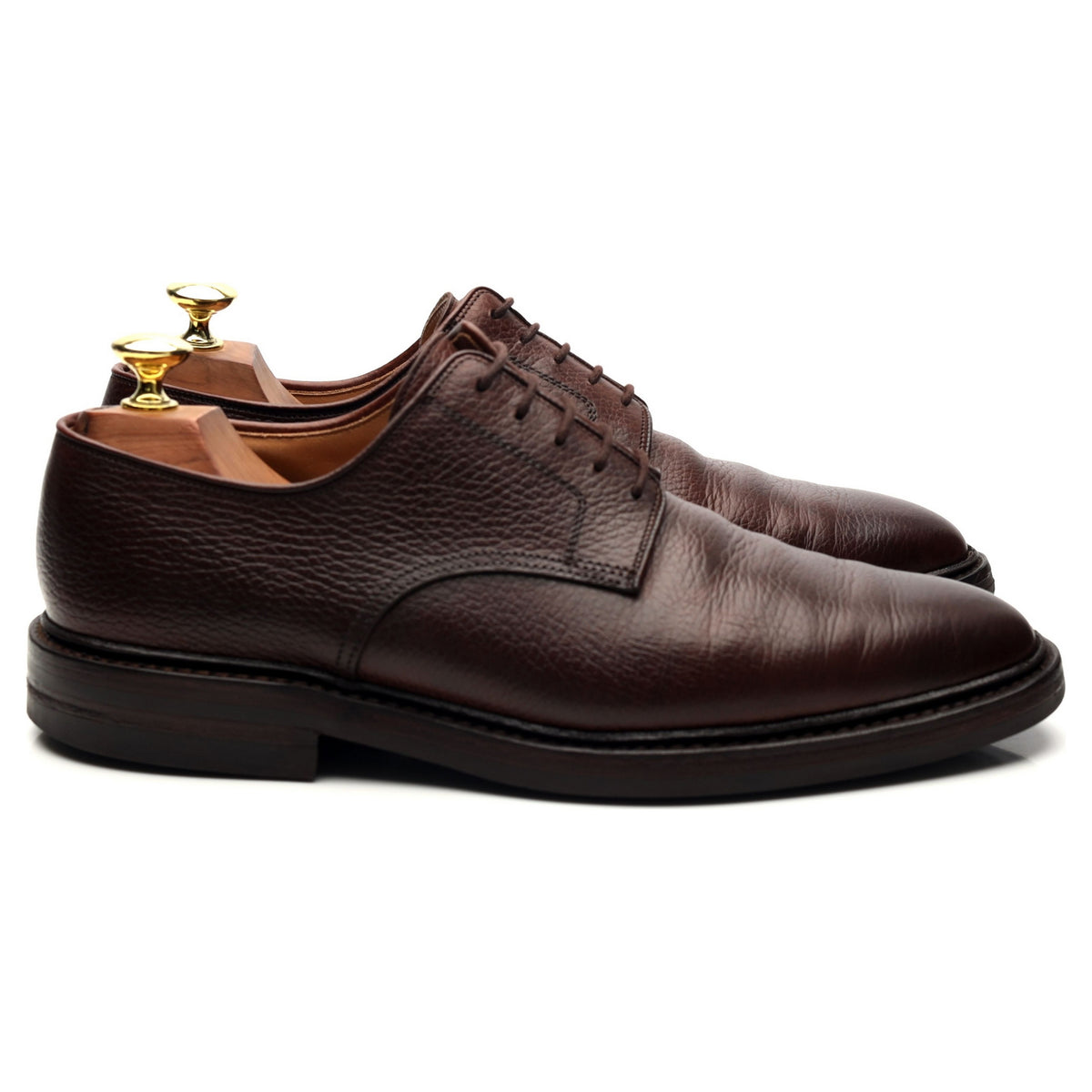 &#39;Ashdown&#39; Dark Brown Leather Derby UK 7.5 E