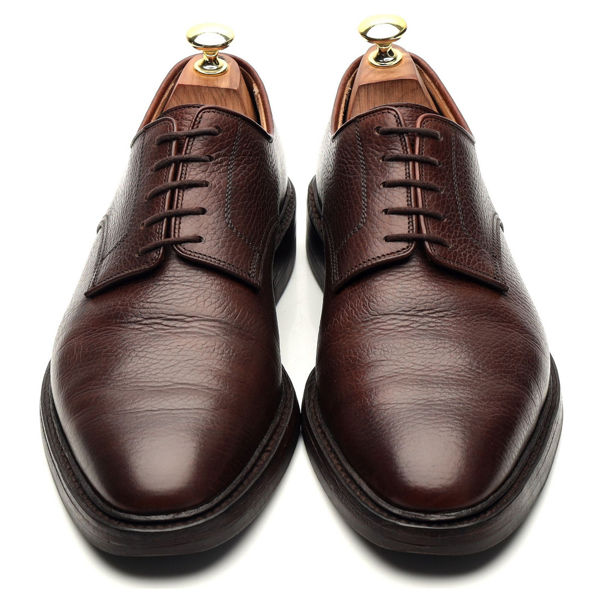 &#39;Ashdown&#39; Dark Brown Leather Derby UK 7.5 E