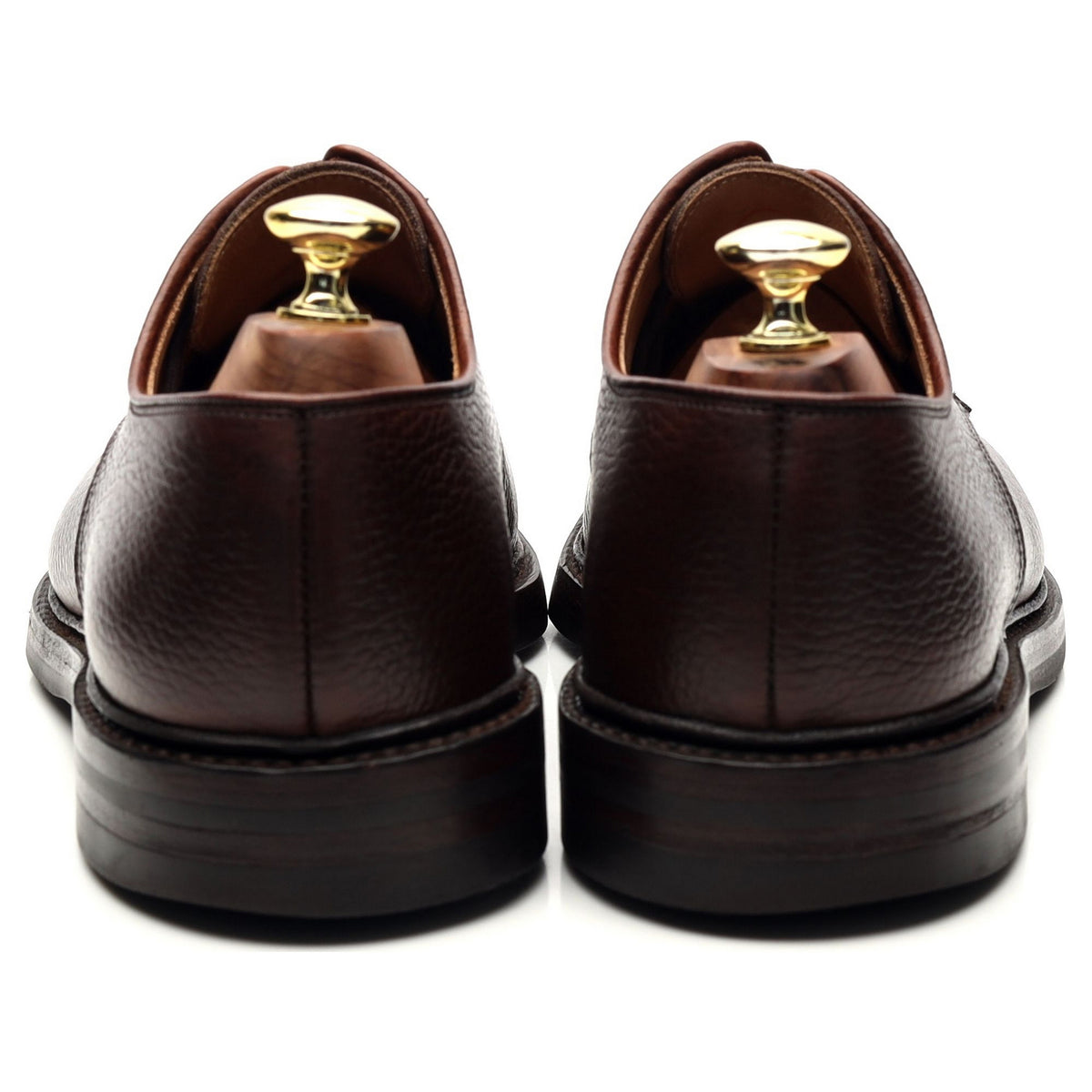 &#39;Ashdown&#39; Dark Brown Leather Derby UK 7.5 E