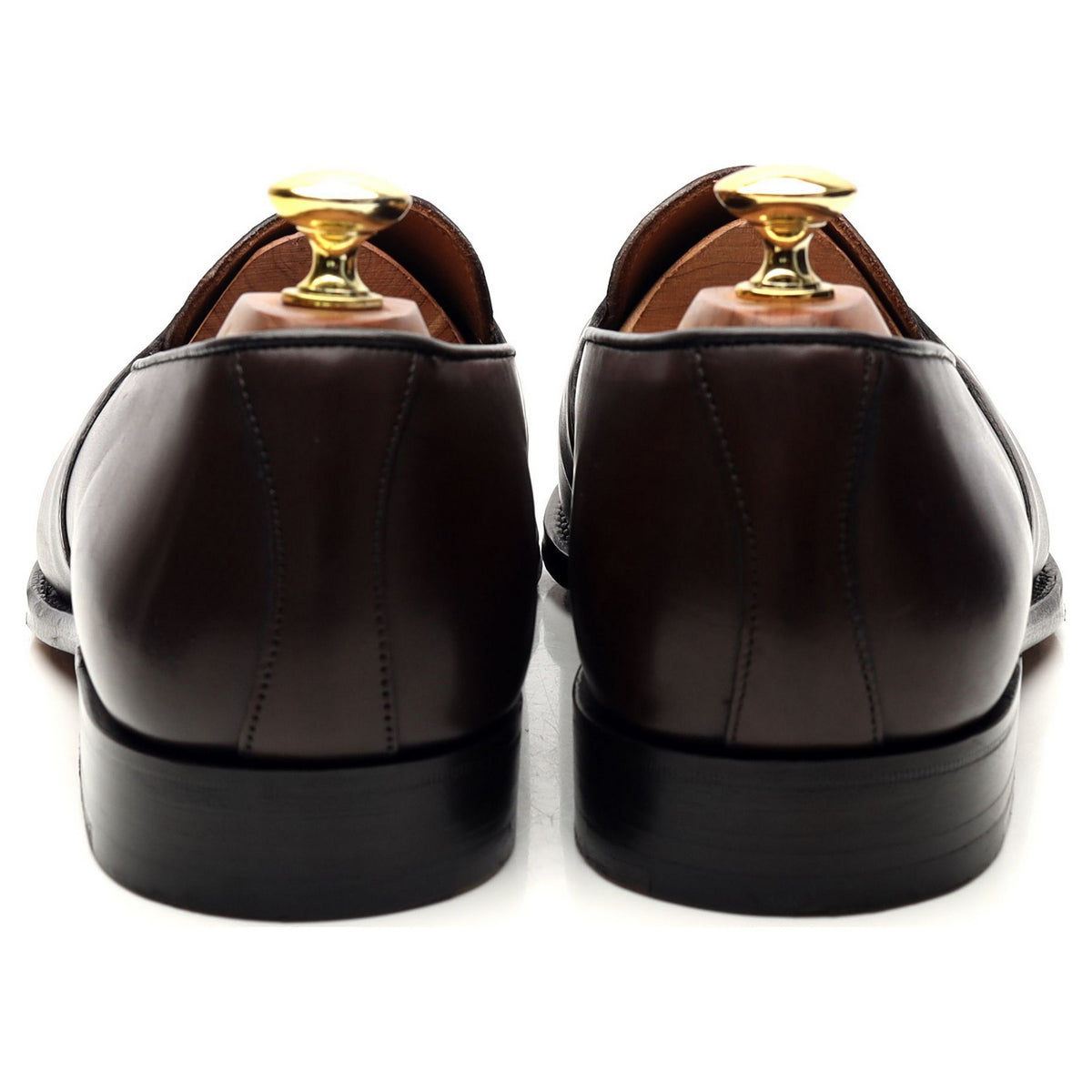 &#39;Gracechurch&#39; Dark Brown Leather Loafers UK 8.5 F