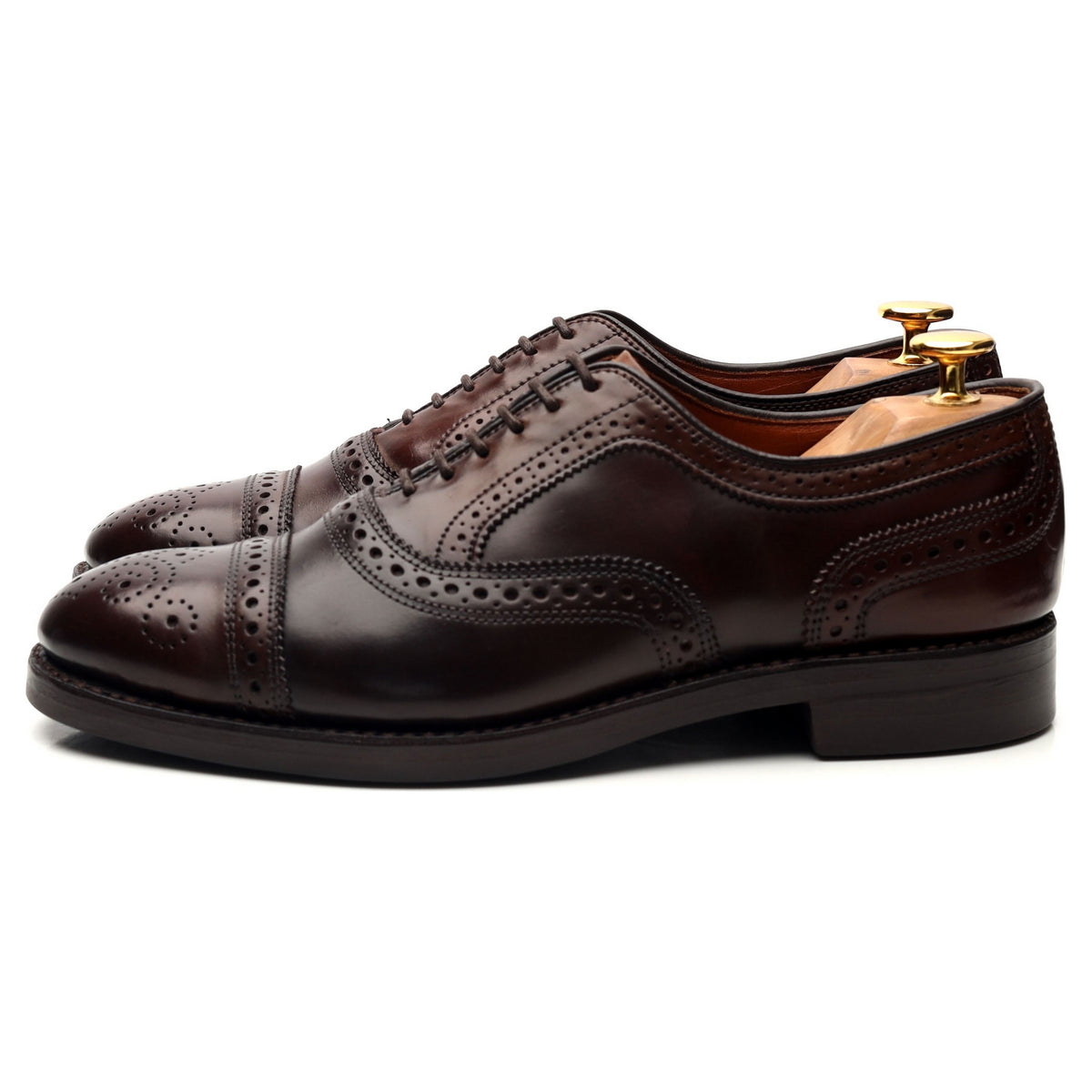 &#39;Strand&#39; Burgundy Cordovan Leather Oxford Brogues UK 6 US 6.5 D