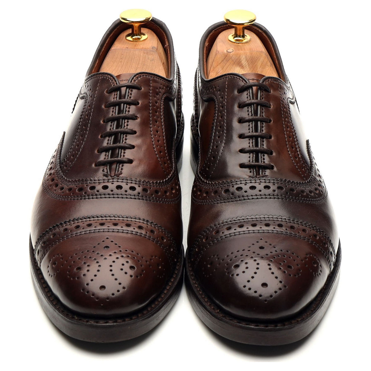 &#39;Strand&#39; Burgundy Cordovan Leather Oxford Brogues UK 6 US 6.5 D