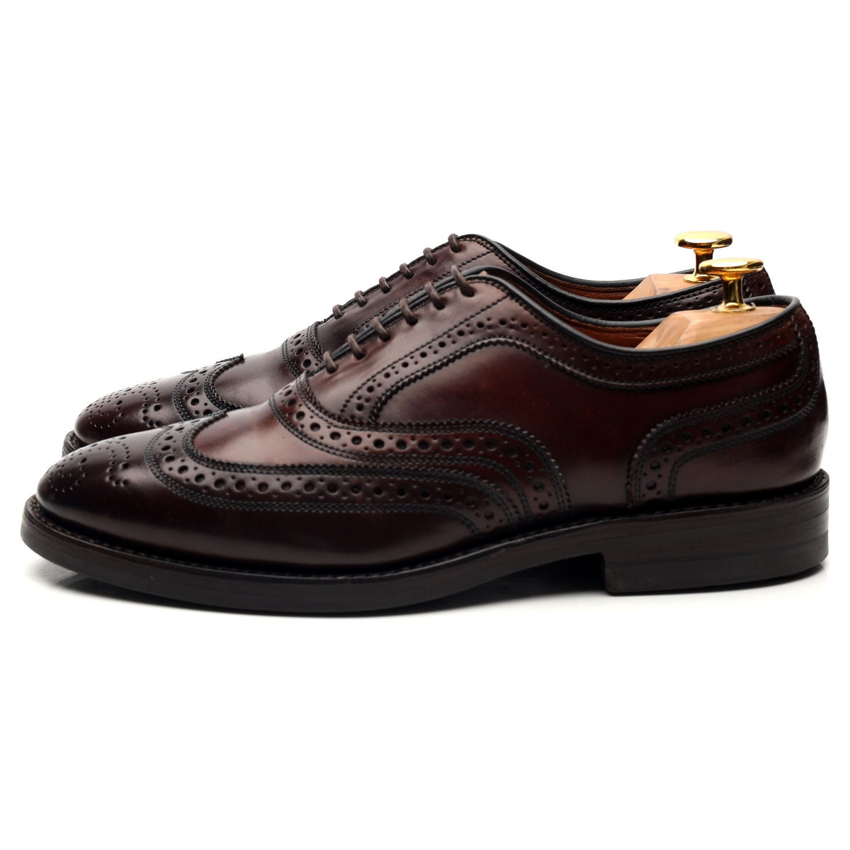 &#39;Cambridge&#39; Burgundy Cordovan Leather Oxford Brogues UK 6 US 6.5 E