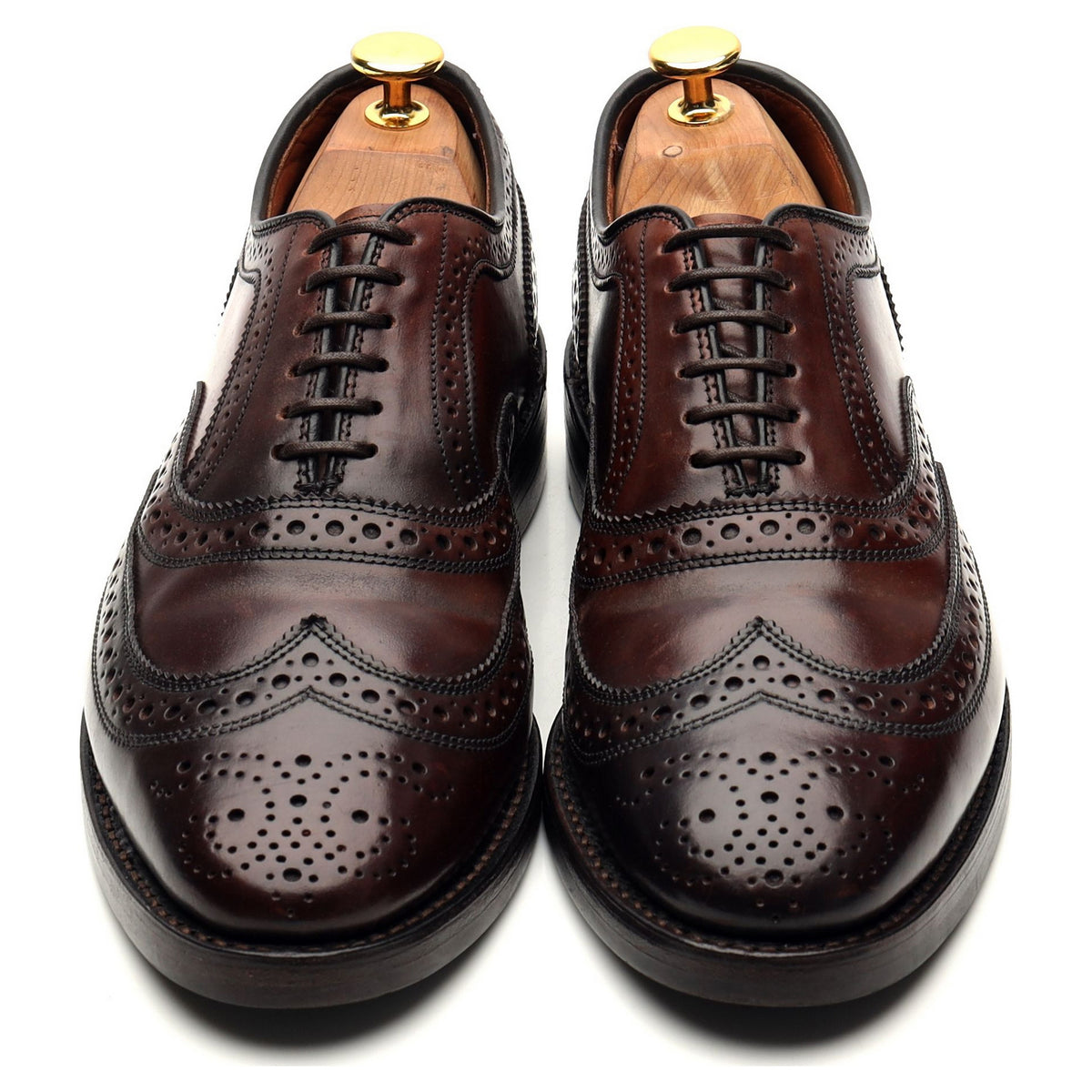 &#39;Cambridge&#39; Burgundy Cordovan Leather Oxford Brogues UK 6 US 6.5 E