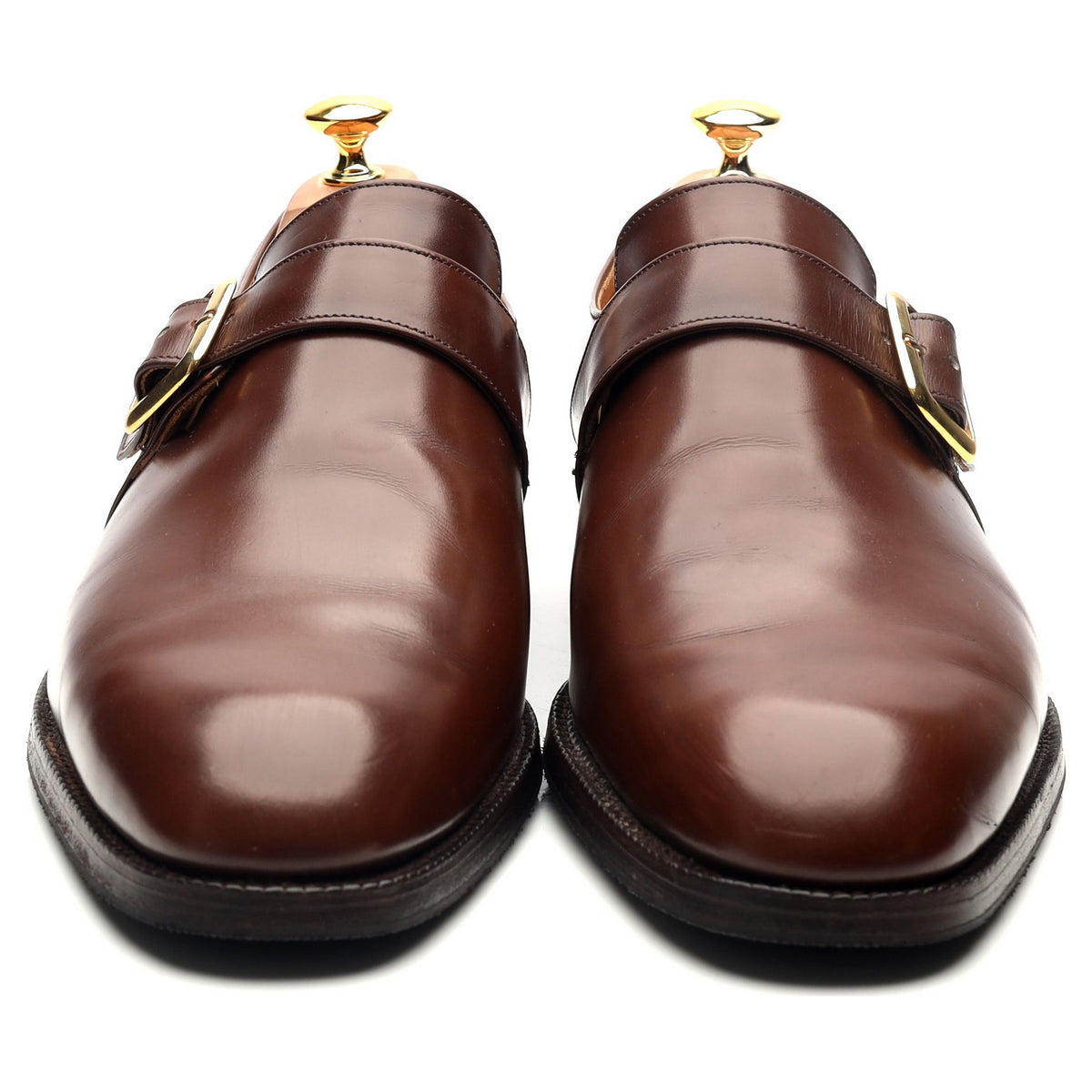 &#39;Westbury&#39; Brown Leather Monk Strap UK 11 F