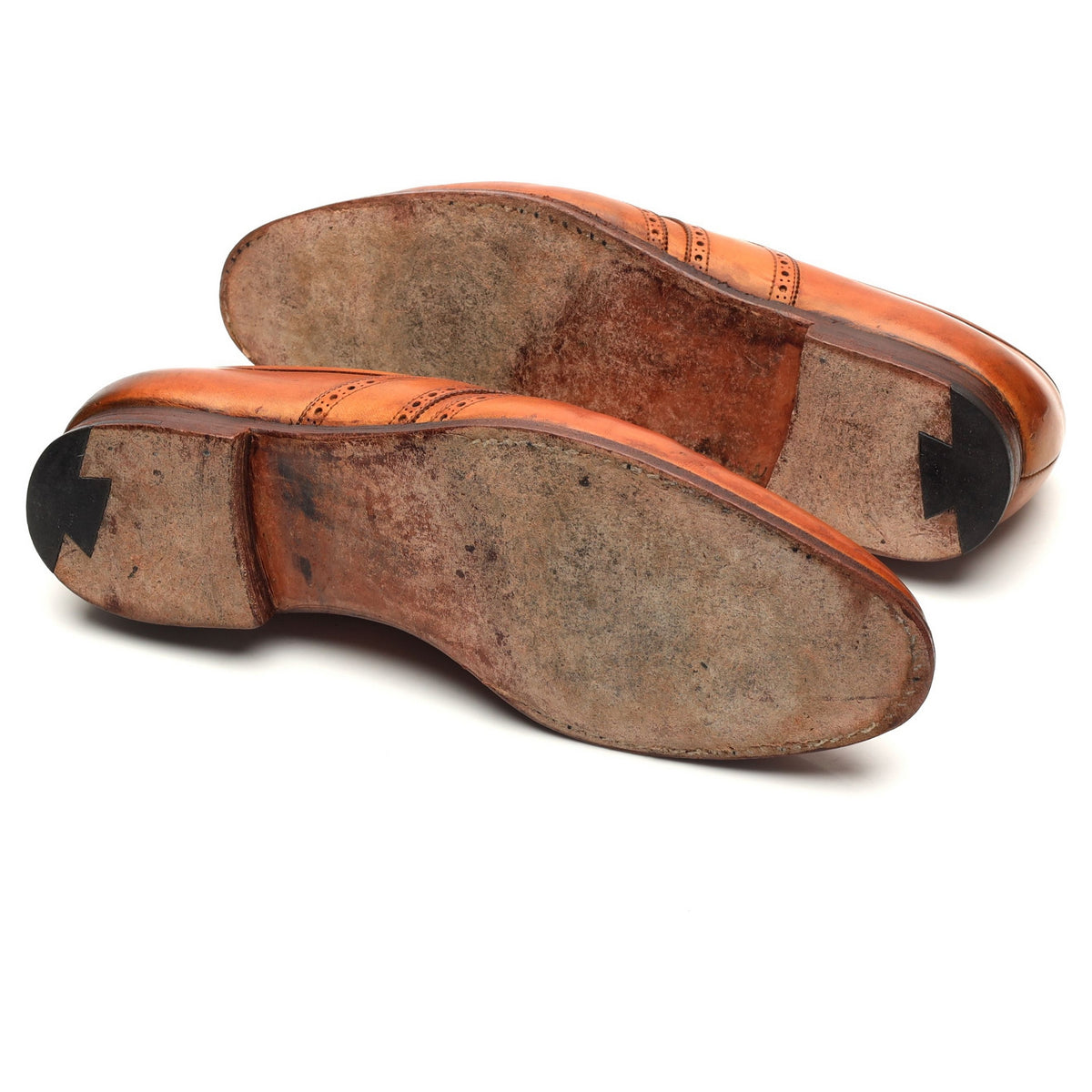 New & Lingwood Tan Brown Leather Slip On Loafers UK 9.5 EX