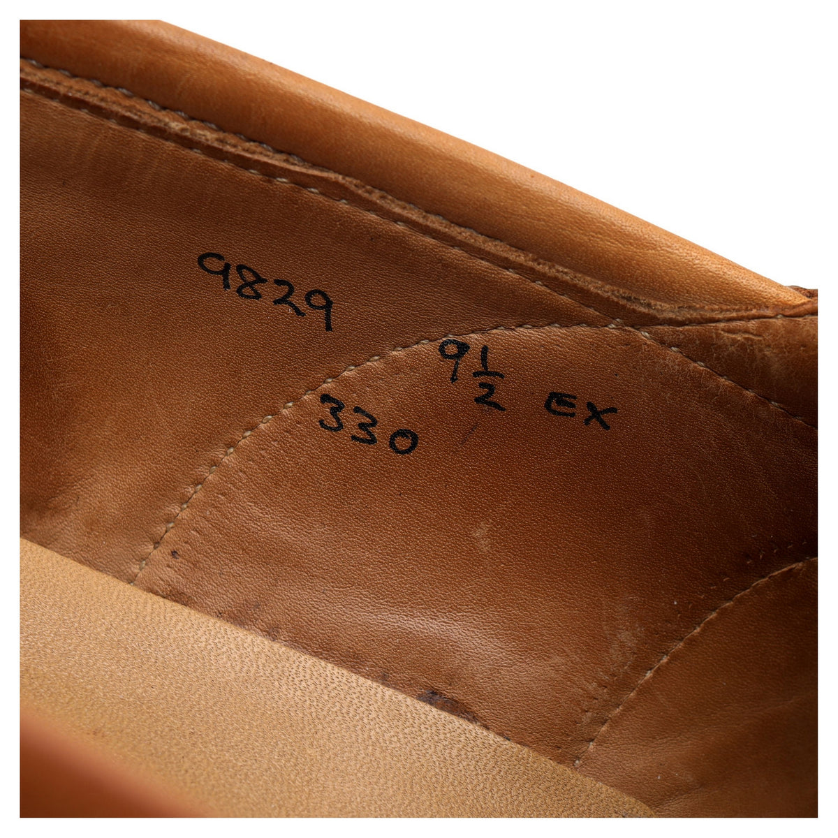 New & Lingwood Tan Brown Leather Slip On Loafers UK 9.5 EX