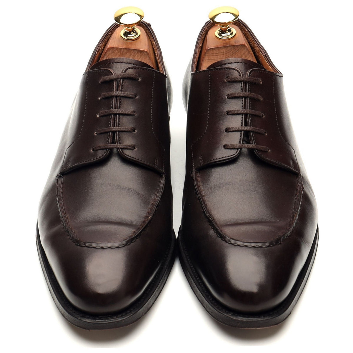 'Gatsby' Dark Brown Leather Apron Derby UK 6.5 E