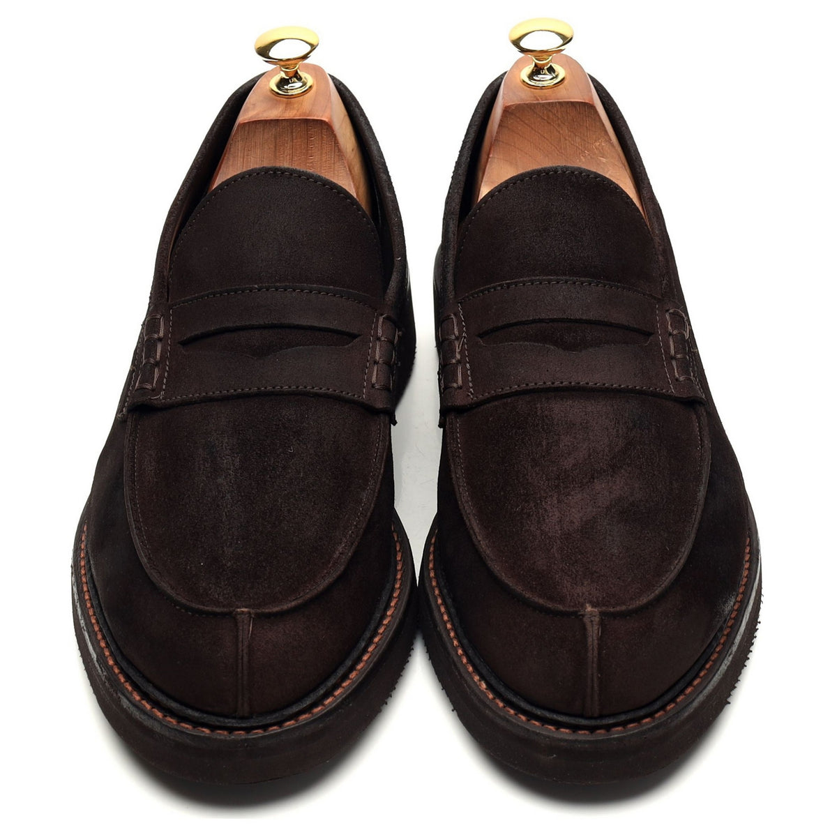 'Adam' Dark Brown Suede Loafers UK 10