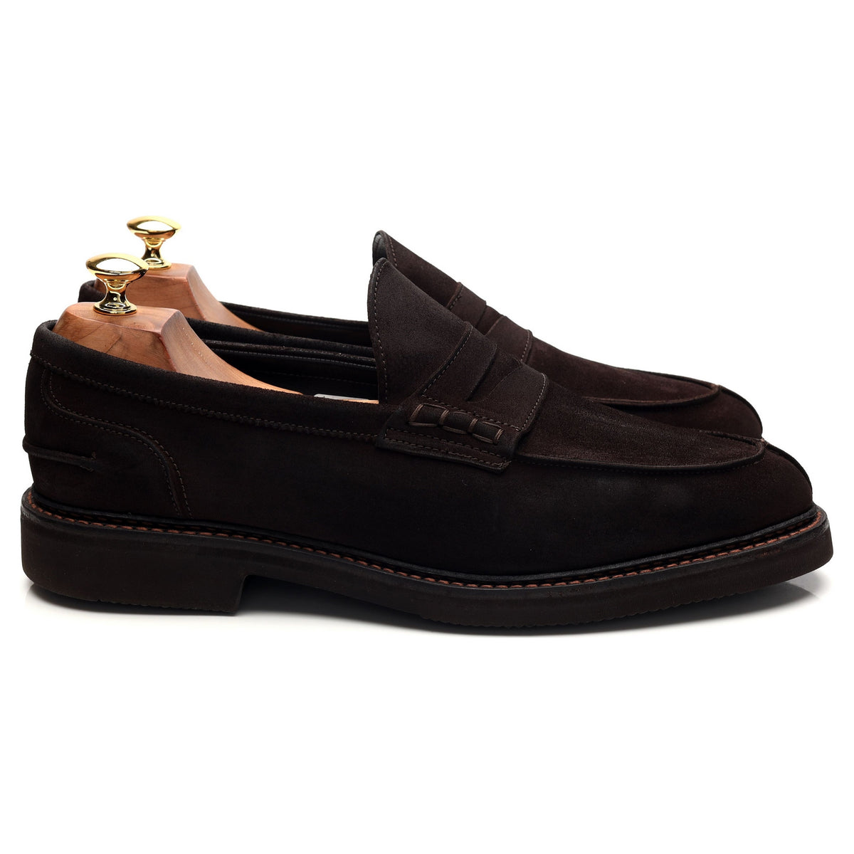 'Adam' Dark Brown Suede Loafers UK 10