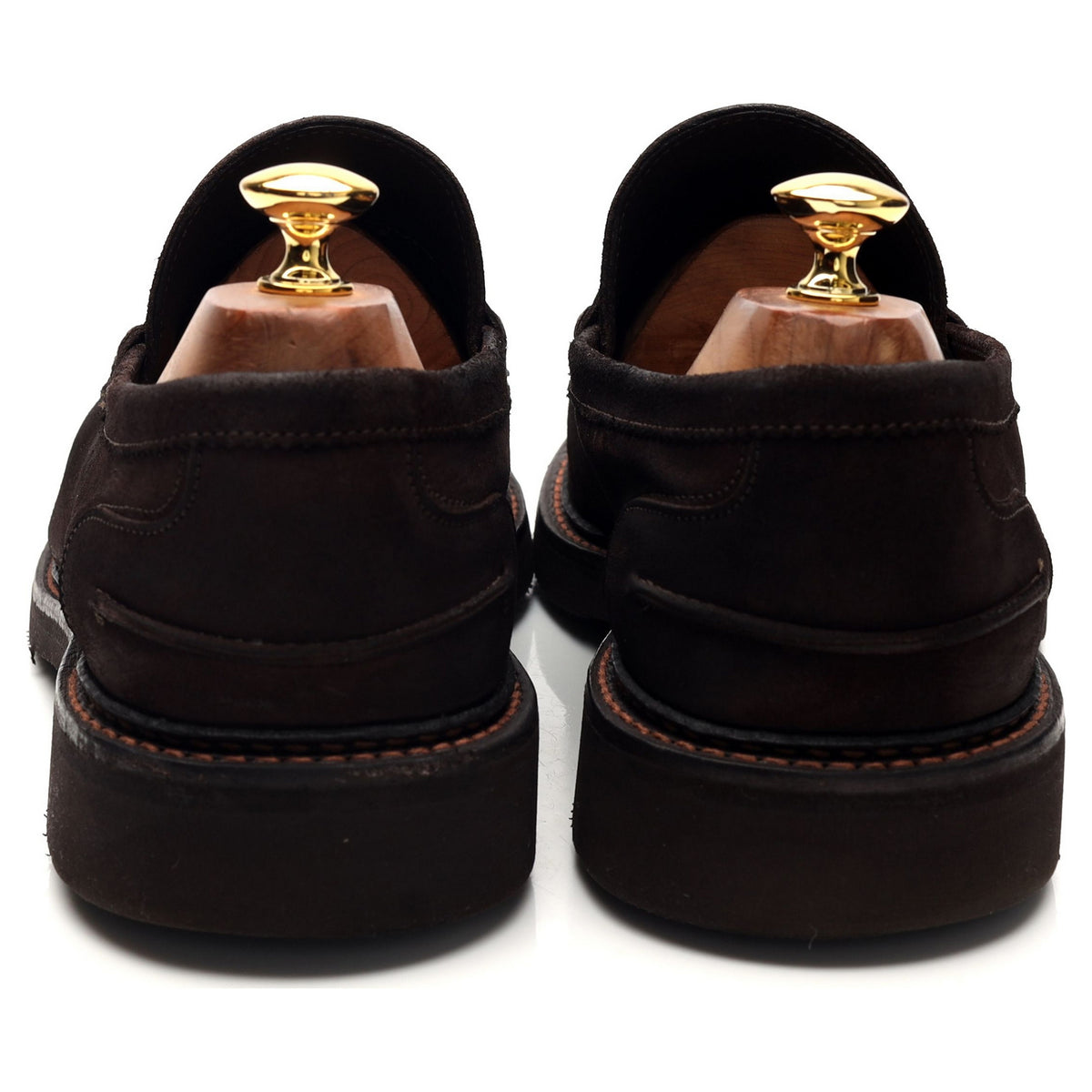 'Adam' Dark Brown Suede Loafers UK 10