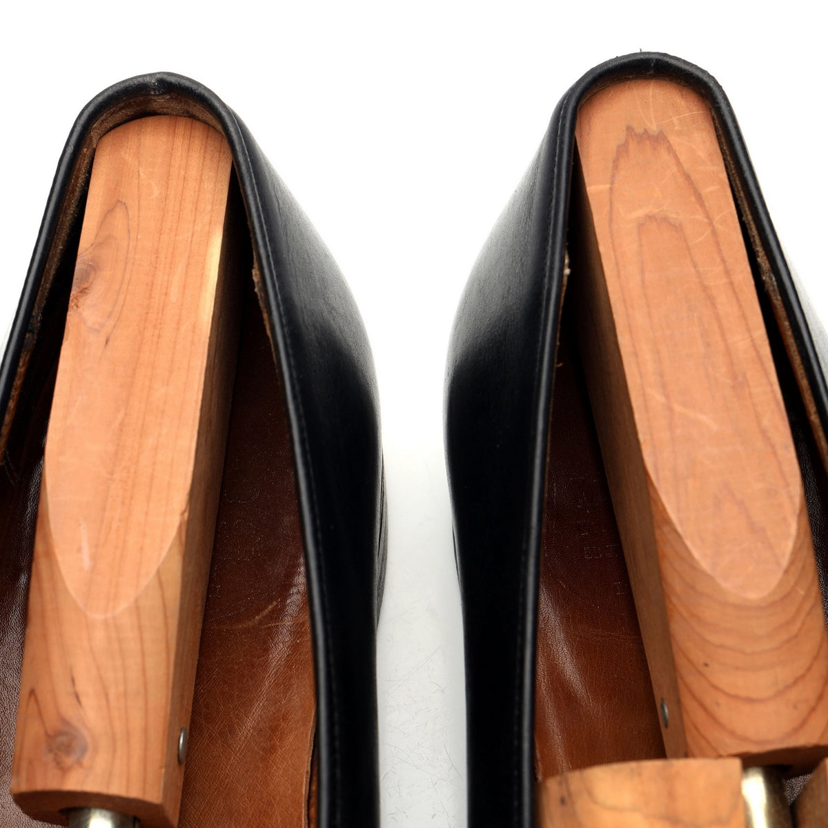 New & Lingwood Black Leather Butterfly Loafers UK 9.5 E