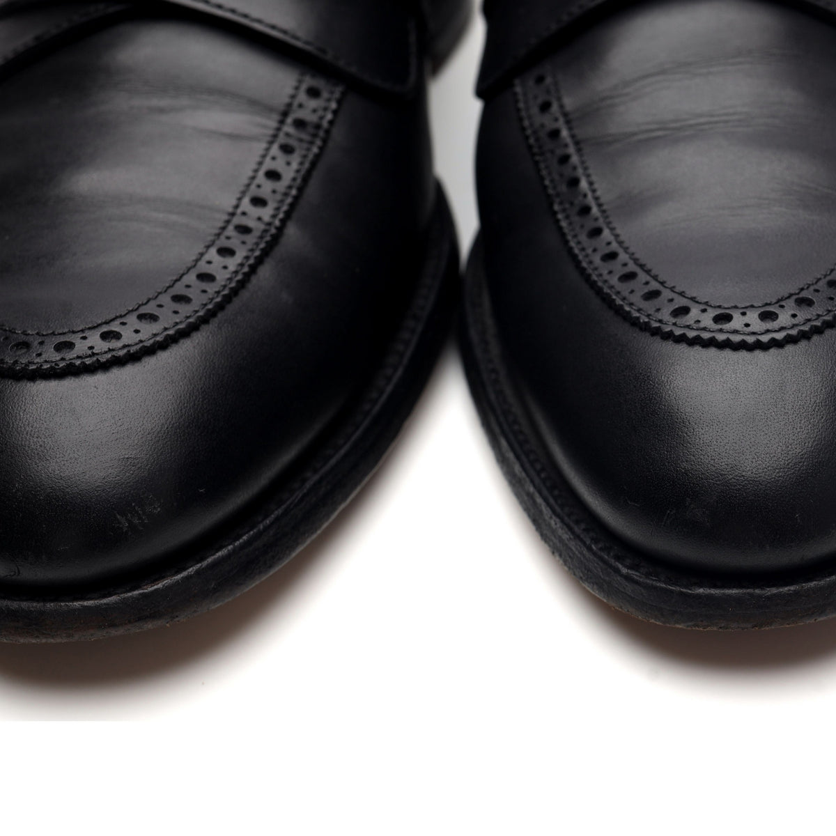 New & Lingwood Black Leather Butterfly Loafers UK 9.5 E