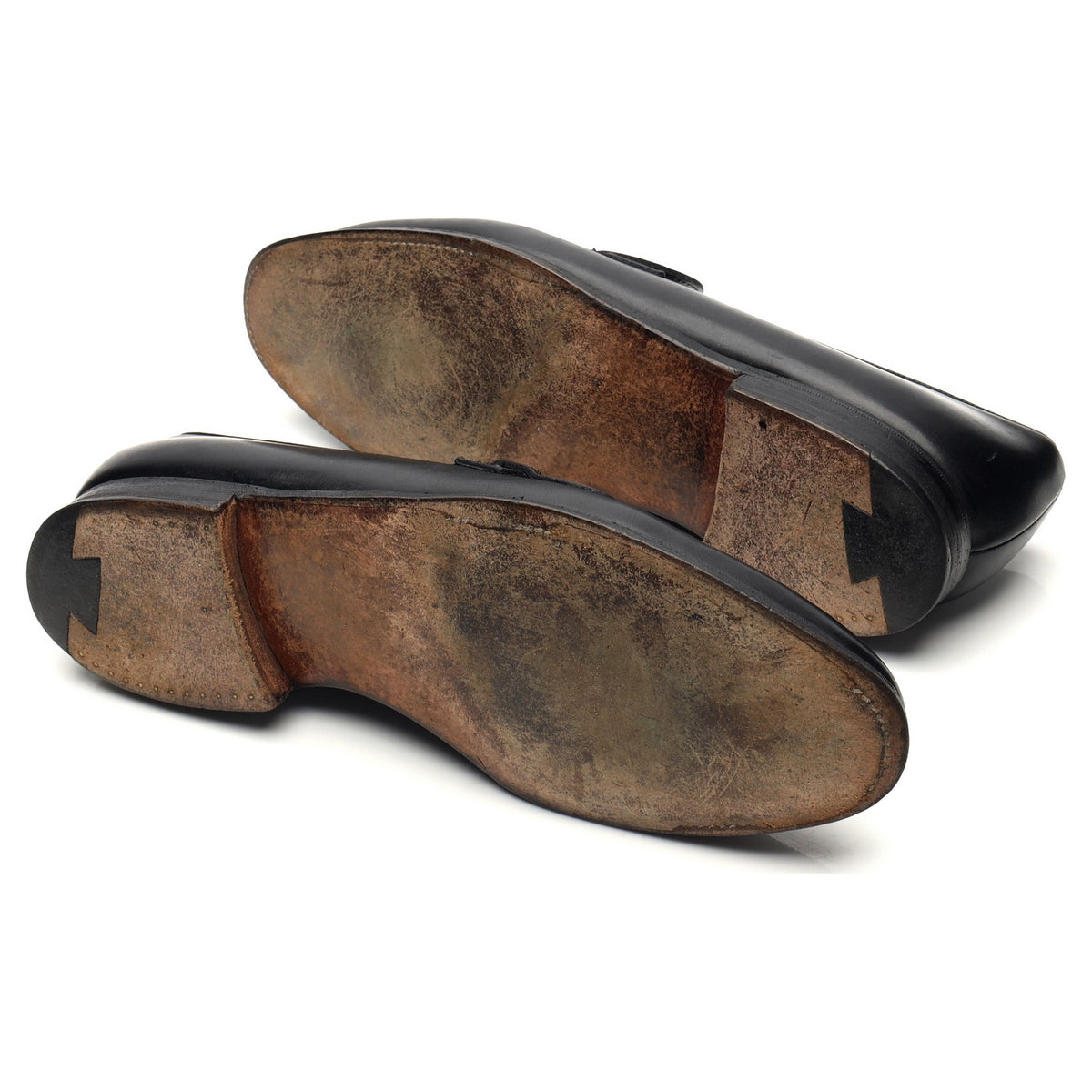 New & Lingwood Black Leather Butterfly Loafers UK 9.5 E