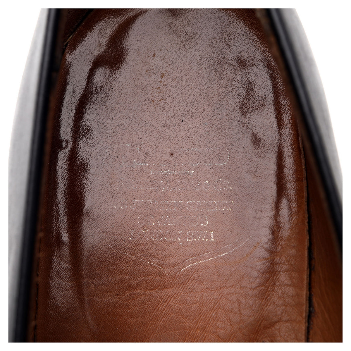 New & Lingwood Black Leather Butterfly Loafers UK 9.5 E