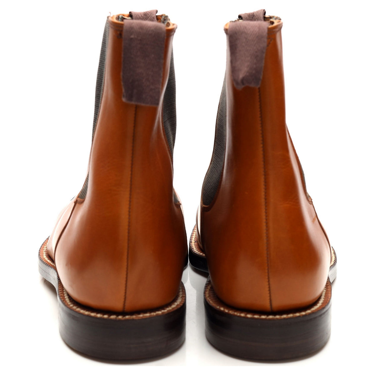 Vintage Tan Brown Leather Chelsea Boots UK 8.5