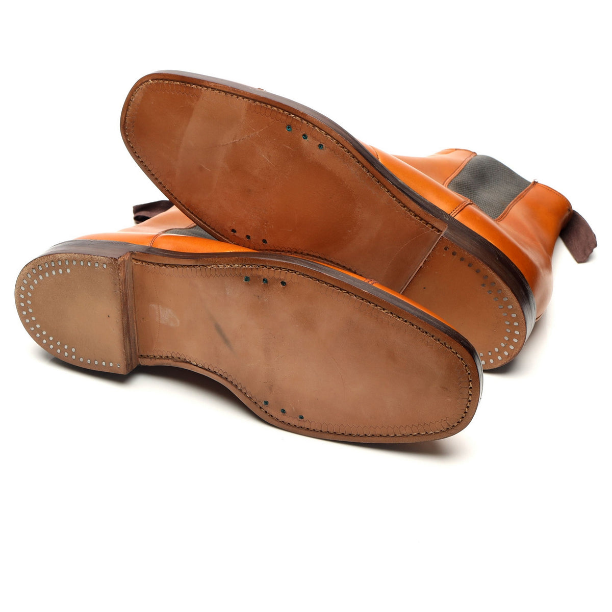 Vintage Tan Brown Leather Chelsea Boots UK 8.5