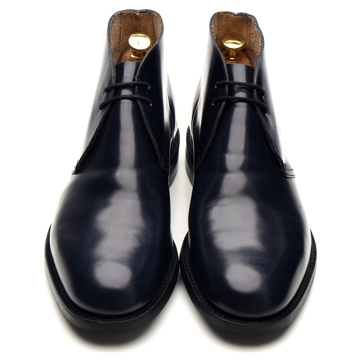'Sahara' Navy Blue Leather Chukka Boots UK 8 G