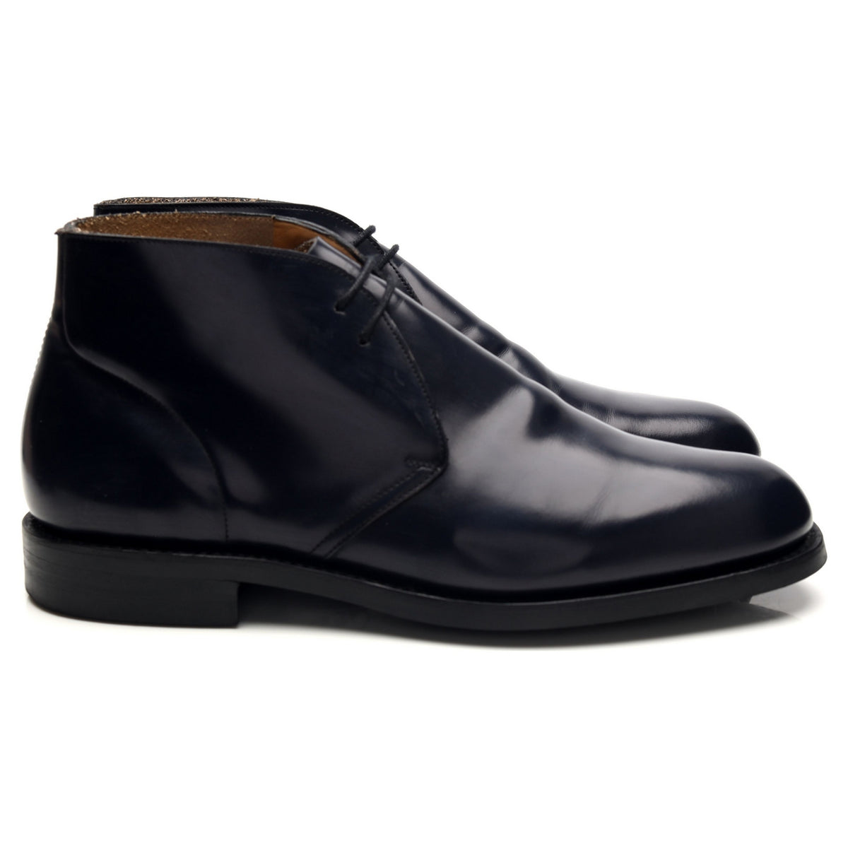 'Sahara' Navy Blue Leather Chukka Boots UK 8 G