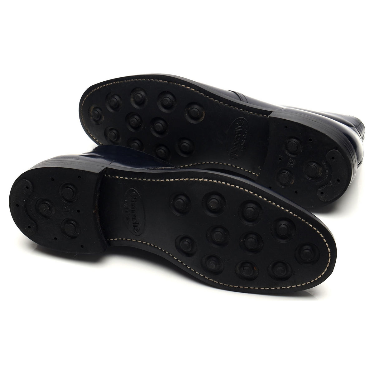 'Sahara' Navy Blue Leather Chukka Boots UK 8 G