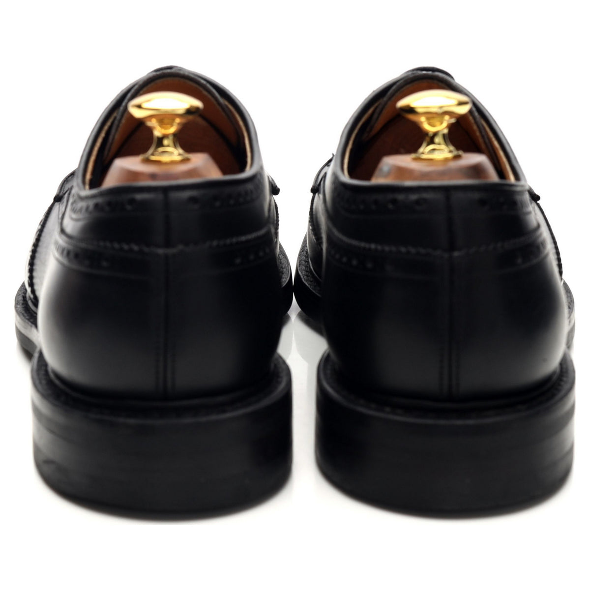 'Grafton' Black Leather Derby Brogues UK 11 F