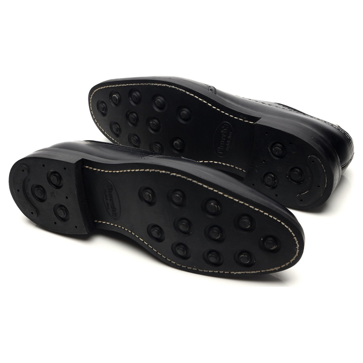 'Grafton' Black Leather Derby Brogues UK 11 F