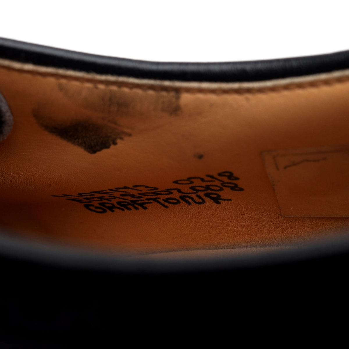 'Grafton' Black Leather Derby Brogues UK 11 F