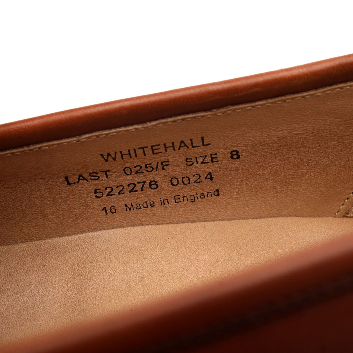 1880 'Whitehall' Tan Brown Leather Loafers UK 8 F