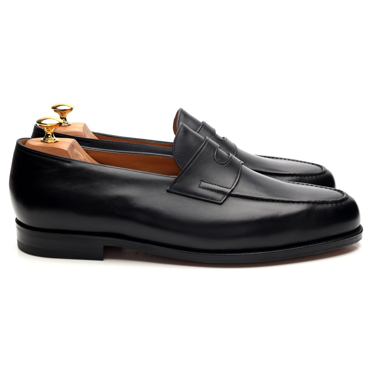 'Lopez' Black Leather Loafers UK 11 E